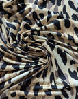 JER042R Meterware Leggiadr* Viskosejersey mit Leoprint und dezentem Logo 50 cm x 140 cm